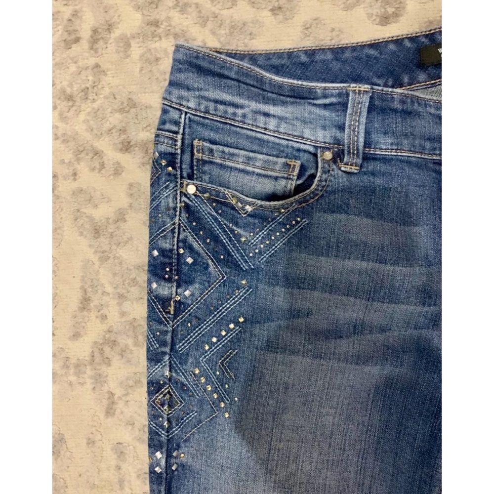 WHITE HOUSE BLACK MARKET Embellished Crop Jeans - Picture 4 of 5